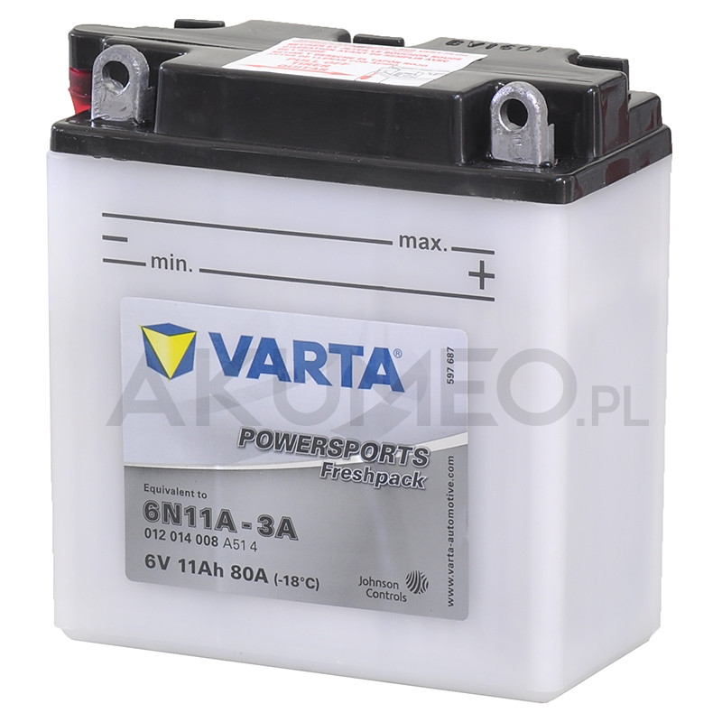 Akumulator Varta Powersports 6N11A-3A 6V 11Ah 80A | sklep Akumeo