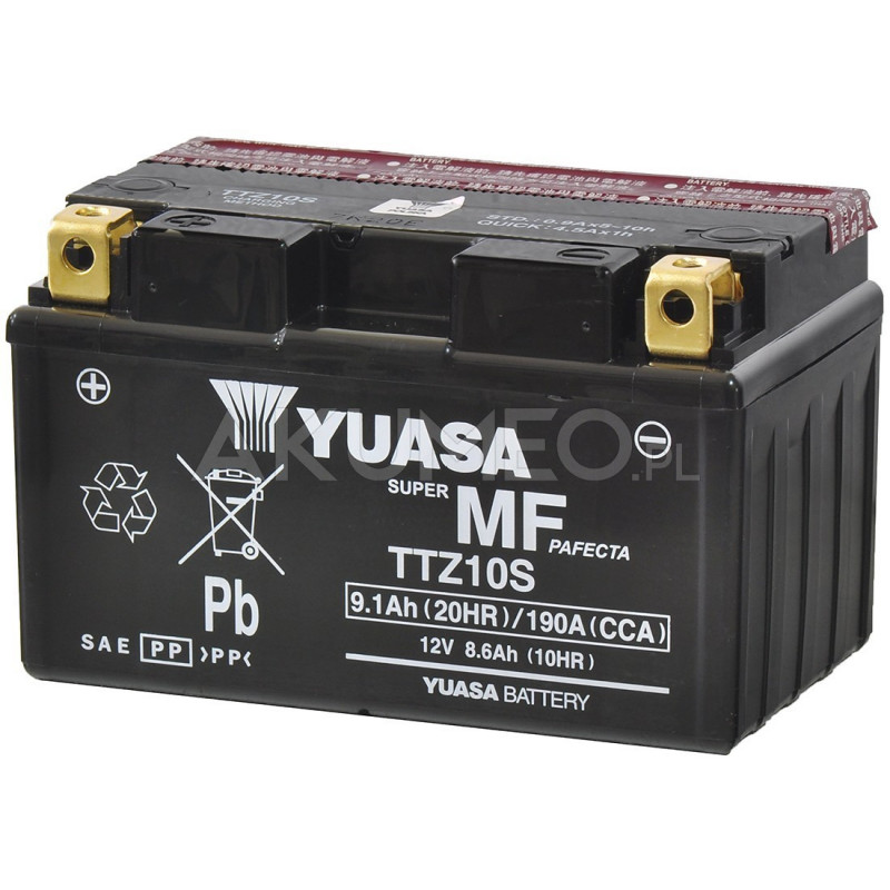 Akumulator YUASA Maintenance Free AGM TTZ10S 12V 9.1Ah 190A lewy+ | sklep  Akumeo
