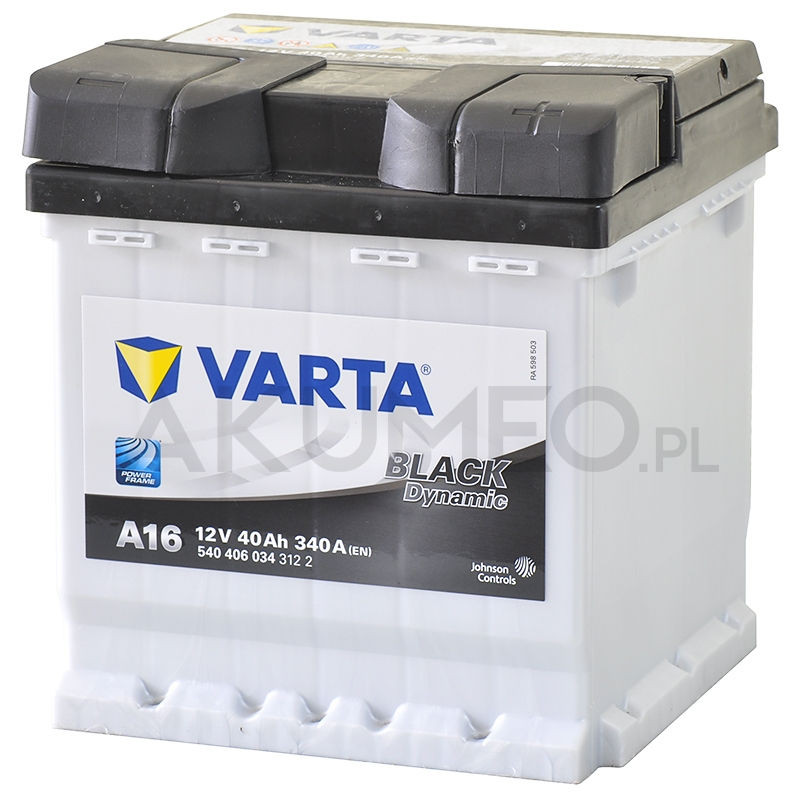 Akumulator Varta Black Dynamic A16 12V 40Ah 340A prawy+ Akumulator Varta Black Dynamic A16 12V 40Ah 340A prawy+