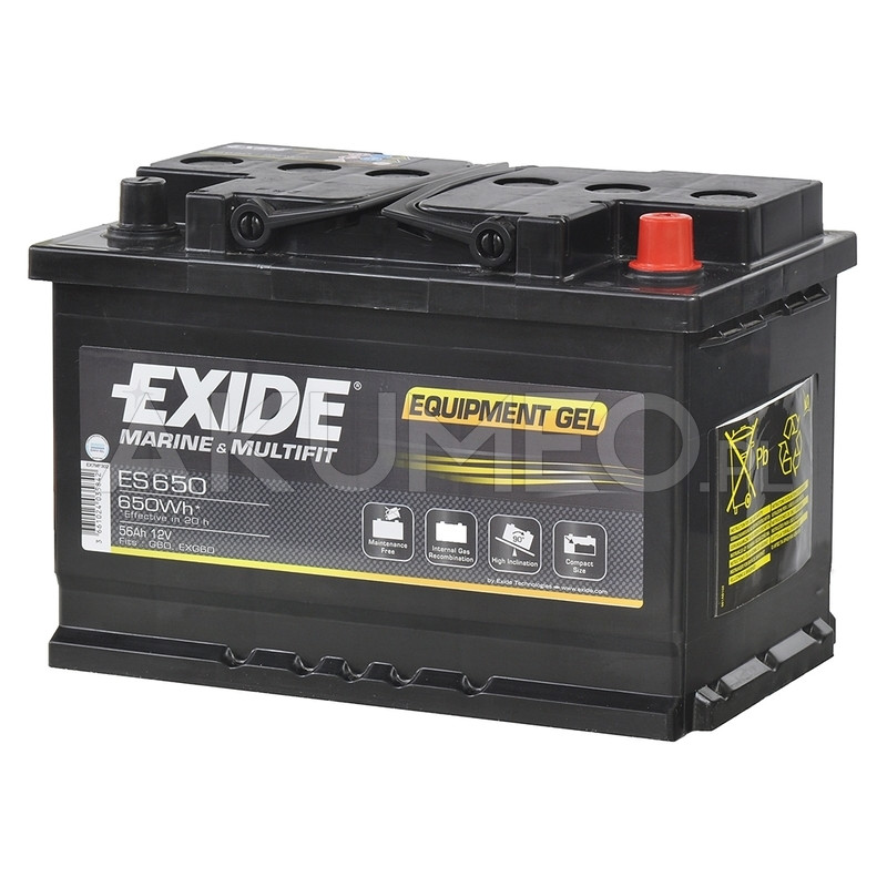 Exide Equipment Gel ES650 Batterie - 12V 60Ah