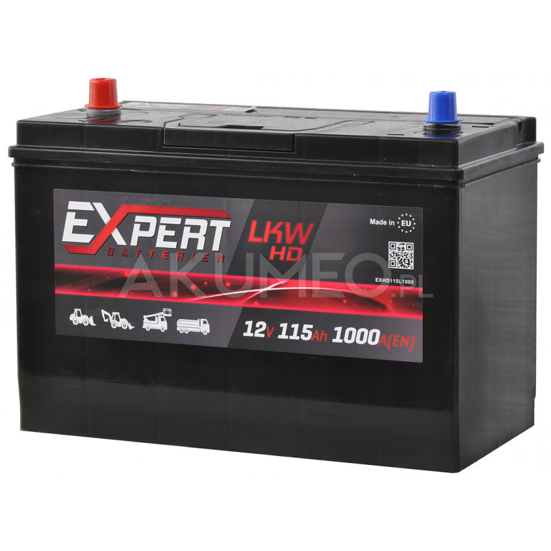 Akumulator Expert Batterien LKW HD 12V 115Ah 1000A lewy+