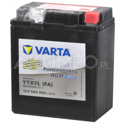 Akumulator Varta Powersports AGM YTX7L FA 12V 6Ah 100A prawy+