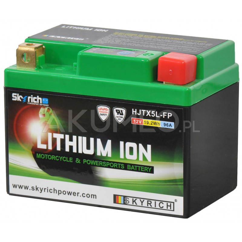 Akumulator litowo-jonowy Skyrich Lithium ION HJTX5L-FP 12V 19.2Wh/1.6Ah 96A prawy+
