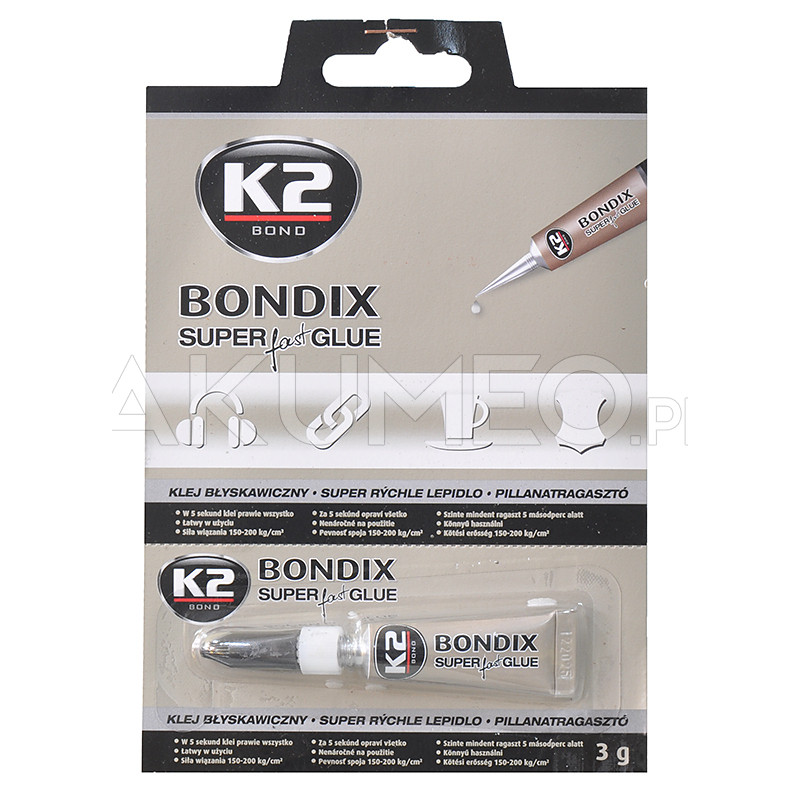 Klej błyskawiczny K2 BONDIX 3g