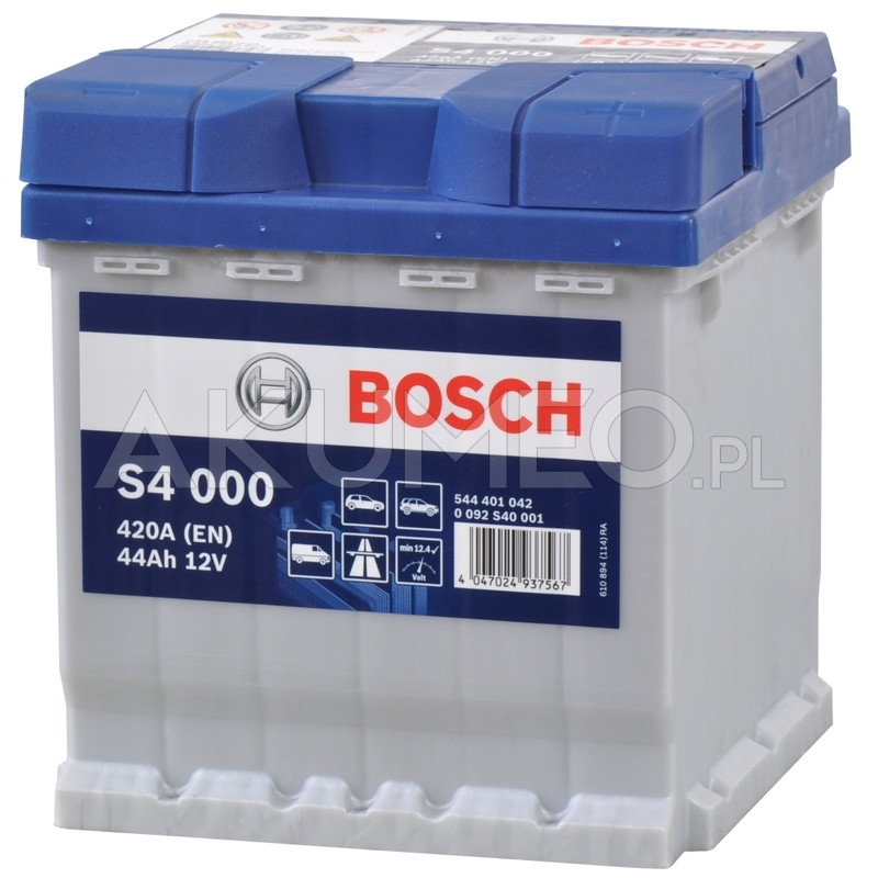 Akumulator Bosch S4 000 12V 44Ah 420A prawy+