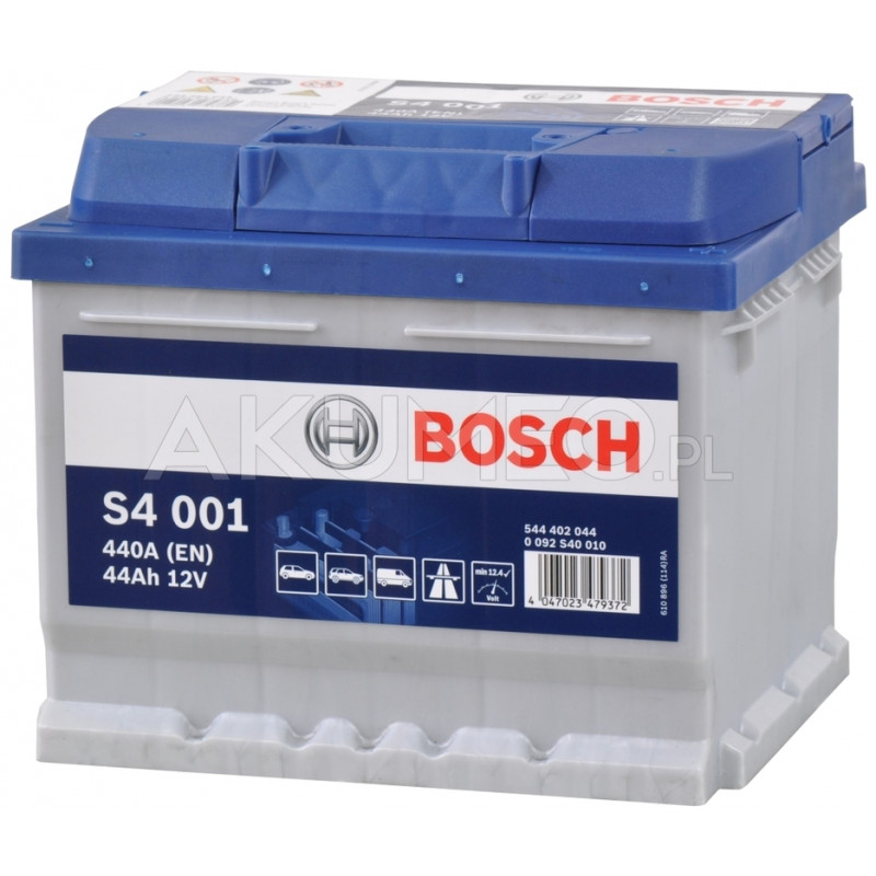 Akumulator Bosch S4 001 12V 44Ah 440A prawy+