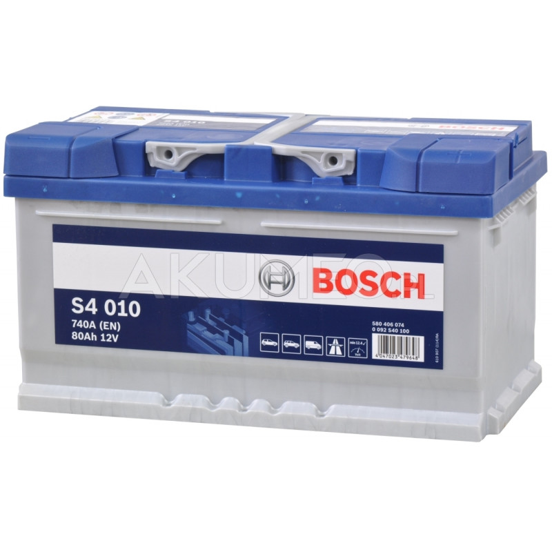 Akumulator Bosch S4 010 12V 80Ah 740A prawy+