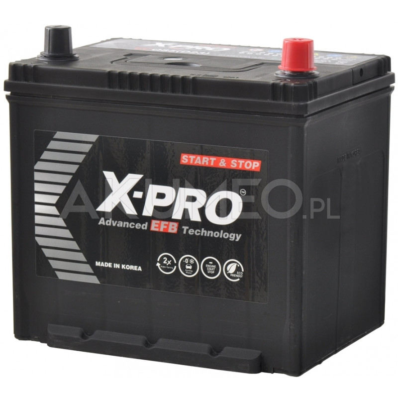 Akumulator X-PRO EFB 65Ah 12V 670A JAP prawy+