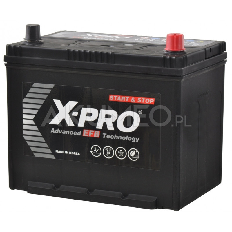 Akumulator X-PRO EFB 68Ah 12V 730A JAP prawy+
