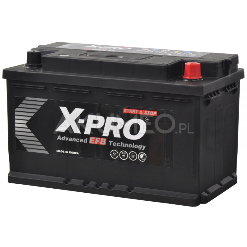 Akumulator X-PRO EFB 80Ah 12V 730A prawy+