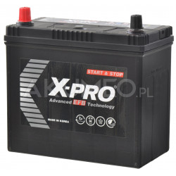 Akumulator X-PRO EFB 45Ah 12V 460A JAP lewy+