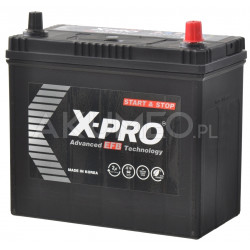 Akumulator X-PRO EFB 45Ah 12V 460A JAP prawy+