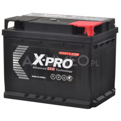 Akumulator X-PRO EFB 60Ah 12V 560A prawy+