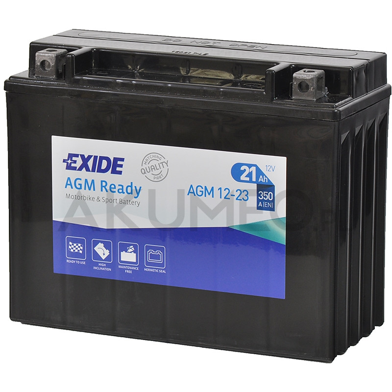 EXIDE 4922 AGM12-23 AGM Ready Autobatterie Batterie Starterbatterie 12V 12V  21Ah EN350A 