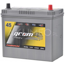 Akumulator GROM Premium 12V 45Ah JAP 430A prawy+