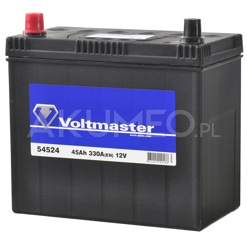 Akumulator Voltmaster 12V 45Ah 330A JAP lewy+ Akumulator Voltmaster 12V 45Ah 330A JAP lewy+