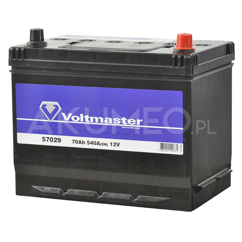 Akumulator Voltmaster 12V 70Ah 540A JAP prawy+