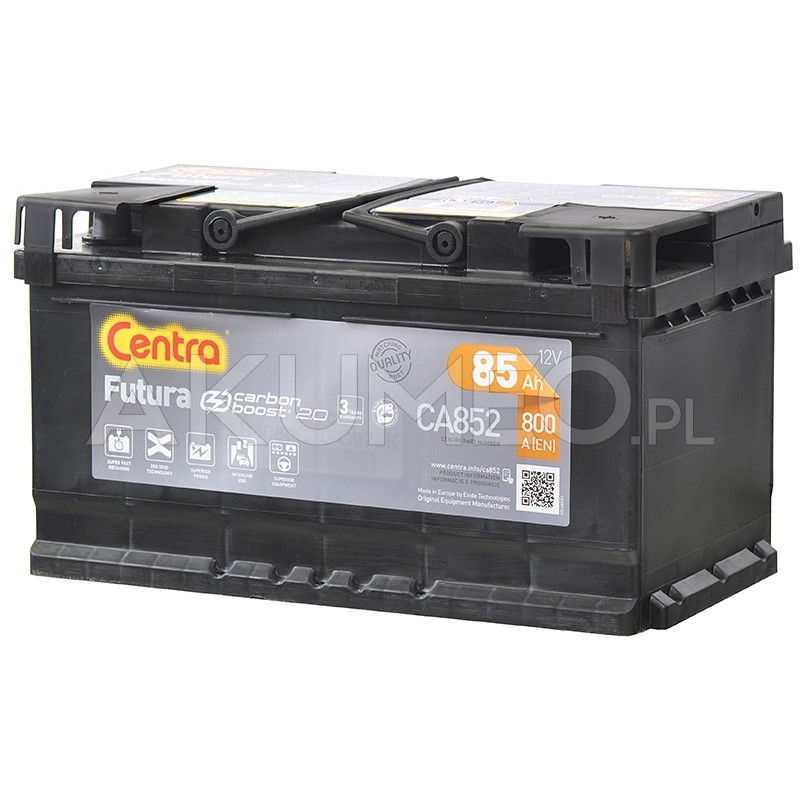 Akumulator 85Ah Centra Futura CA852 800A 12V prawy+ Akumulator 85Ah Centra Futura CA852 800A 12V prawy+