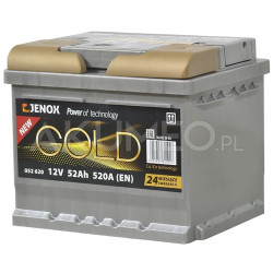 Akumulator Jenox Gold 12V 52Ah 520A prawy+