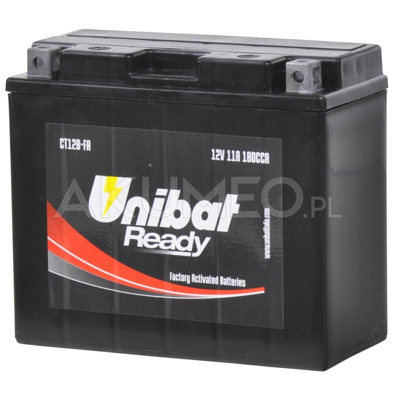 Akumulator UNIBAT AGM CT12B-FA 12V 11Ah 180A lewy+ Akumulator UNIBAT AGM CT12B-FA 12V 11Ah 180A lewy+