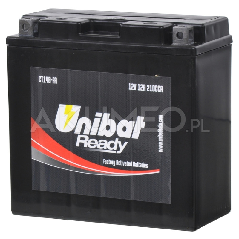 Akumulator UNIBAT AGM CT14B-FA 12V 12Ah 210A lewy+