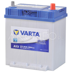 Akumulator Varta Blue Dynamic A13 12V 40Ah 330A JAP prawy+