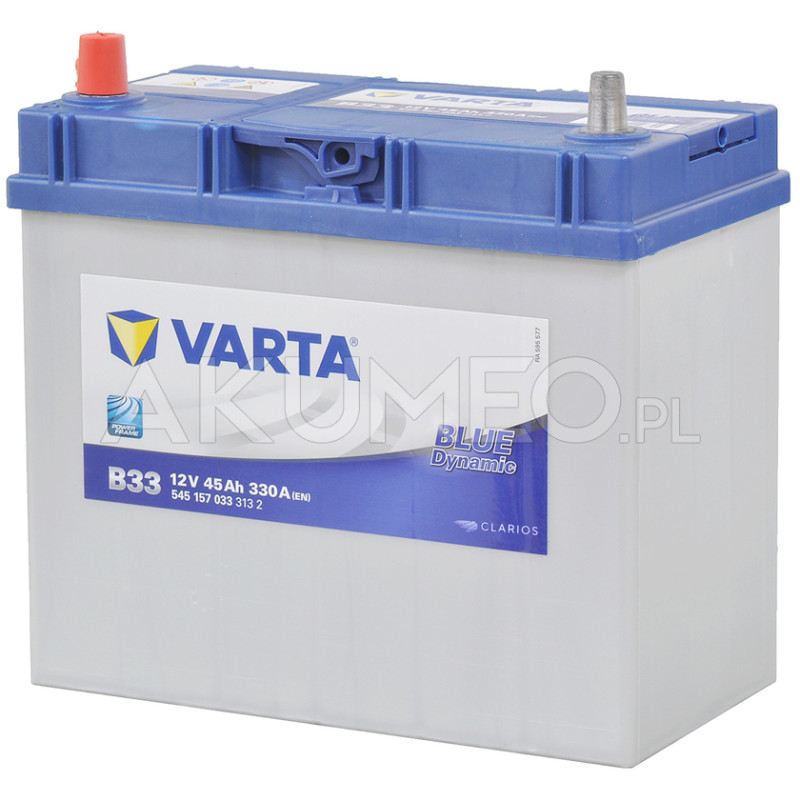 Akumulator Varta Blue Dynamic B33 12V 45Ah 330A JAP lewy+ | sklep Akumeo
