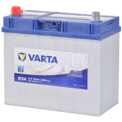 Akumulator Varta Blue Dynamic B34 12V 45Ah 330A JAP lewy+