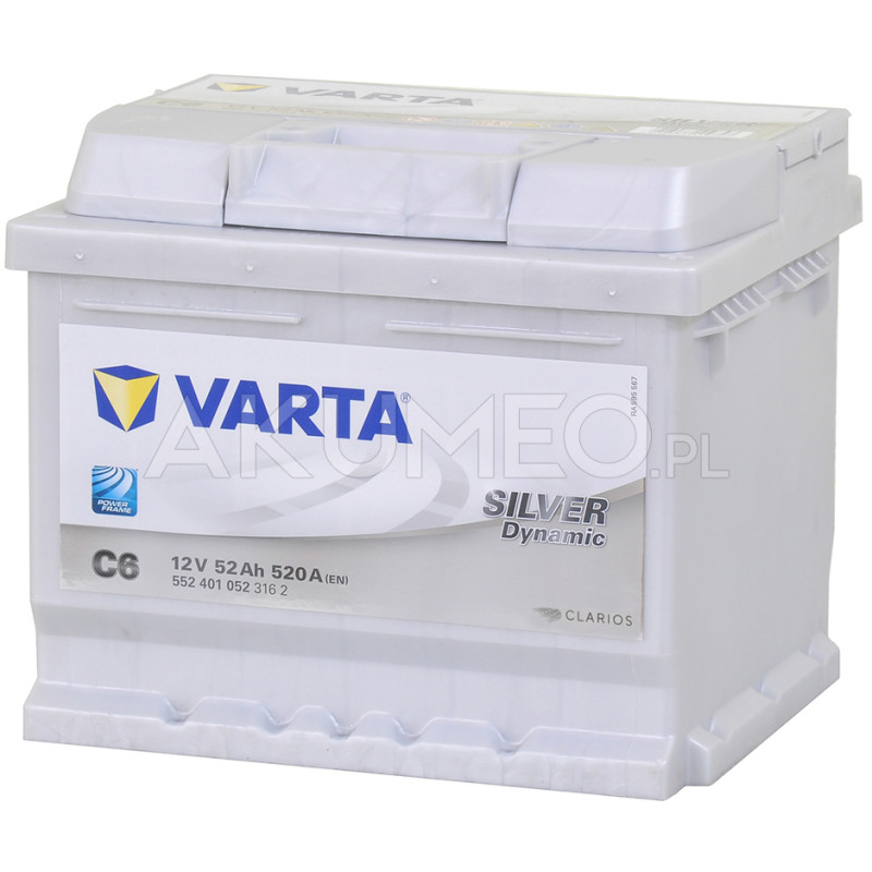 Akumulator Varta Silver Dynamic C6 12V 52Ah 520A prawy+ | sklep Akumeo