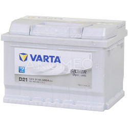 Akumulator Varta Silver Dynamic D21 12V 61Ah 600A prawy+