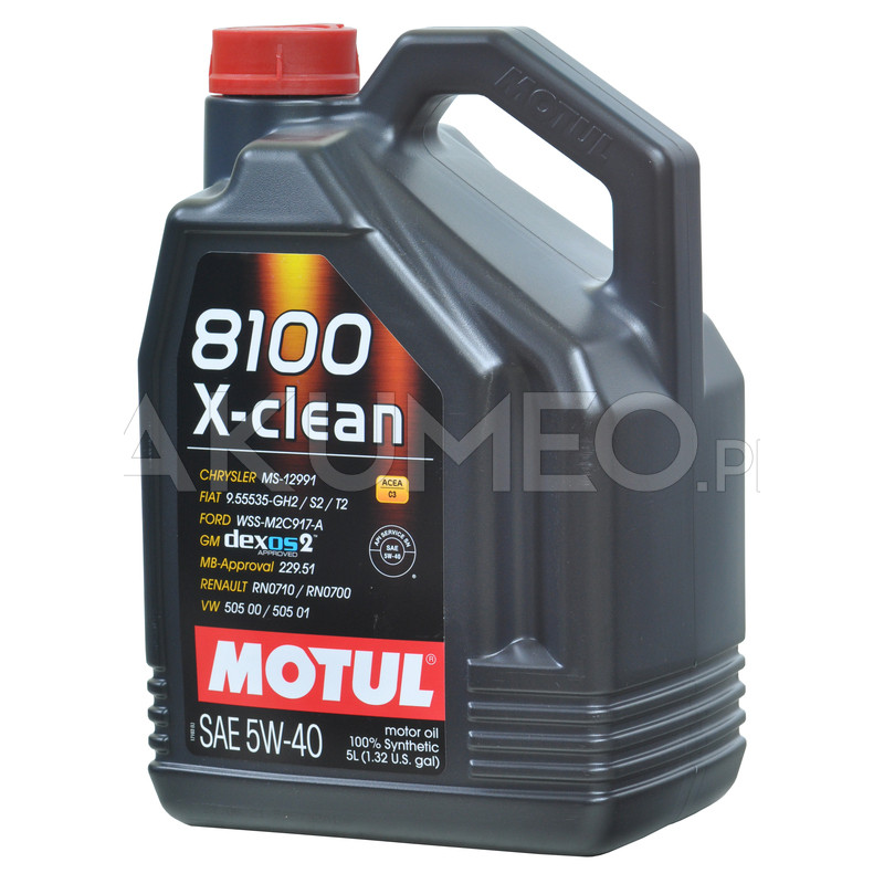 Olej silnikowy MOTUL 8100 X-CLEAN 5W40 5L Olej silnikowy MOTUL 8100 X-CLEAN 5W40 5L