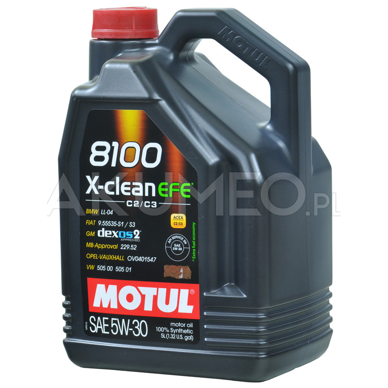 Olej silnikowy MOTUL 8100 X-CLEAN EFE 5W30 5L Olej silnikowy MOTUL 8100 X-CLEAN EFE 5W30 5L