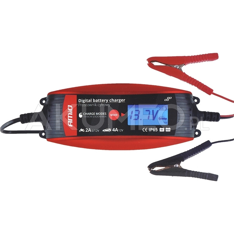 Automatyczna ładowarka AMIO 6V/12V 4A GEL/AGM Automatyczna ładowarka AMIO 6V/12V 4A GEL/AGM