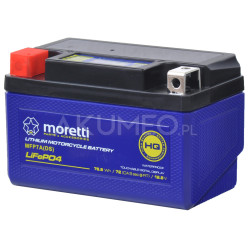 Akumulator litowo-jonowy MORETTI MFPX7A 12V 6Ah 90A prawy+