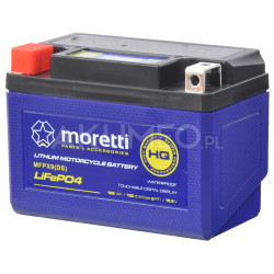 Akumulator litowo-jonowy MORETTI MFPX9 12V 10Ah 110A prawy+
