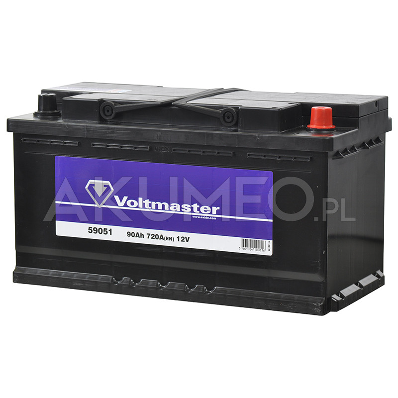 Akumulator Voltmaster 12V 90Ah 720A prawy+ Akumulator Voltmaster 12V 90Ah 720A prawy+