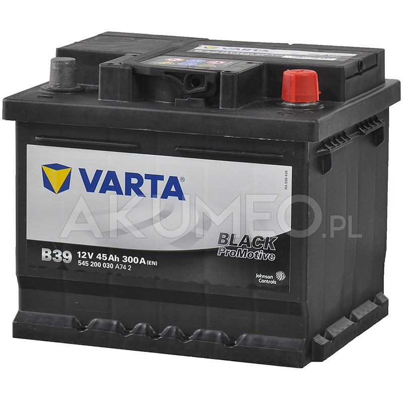 Akumulator Varta ProMotive Black B39 12V 45Ah 300A prawy+ | sklep Akumeo