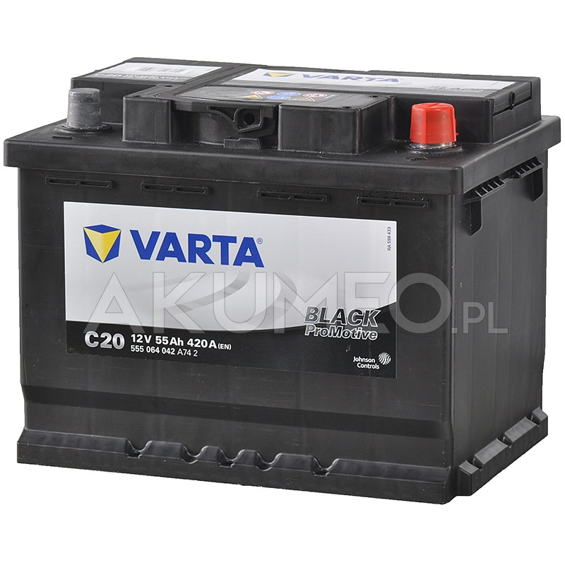 Akumulator Varta ProMotive Black C20 12V 55Ah 420A prawy+ | sklep Akumeo