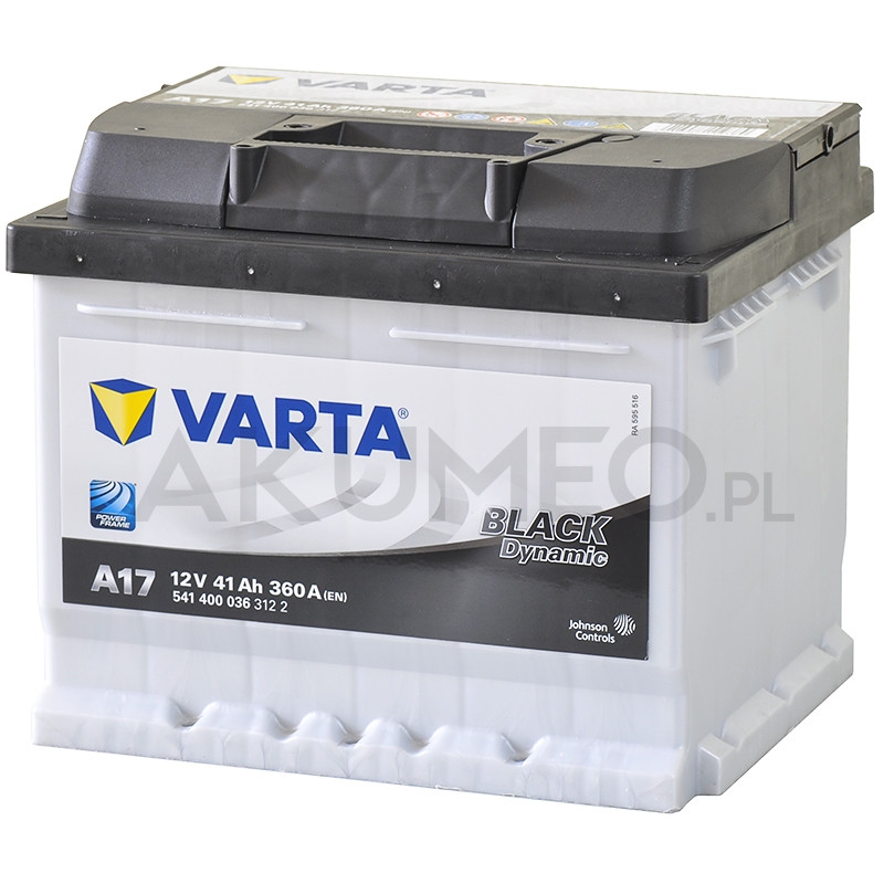 Akumulator Varta Black Dynamic A17 12V 41Ah 360A prawy+