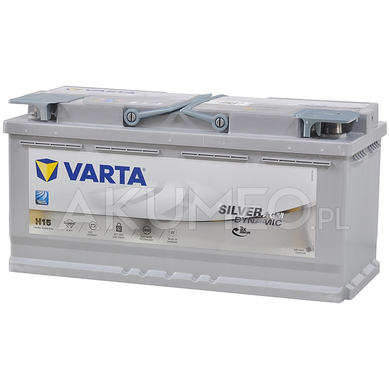 Akumulator Varta Silver Dynamic AGM H15 12V 105Ah 950A prawy+ | sklep Akumeo