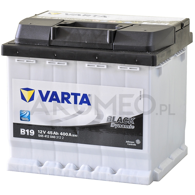 Akumulator Varta Black Dynamic B19 12V 45Ah 400A prawy+ Akumulator Varta Black Dynamic B19 12V 45Ah 400A prawy+
