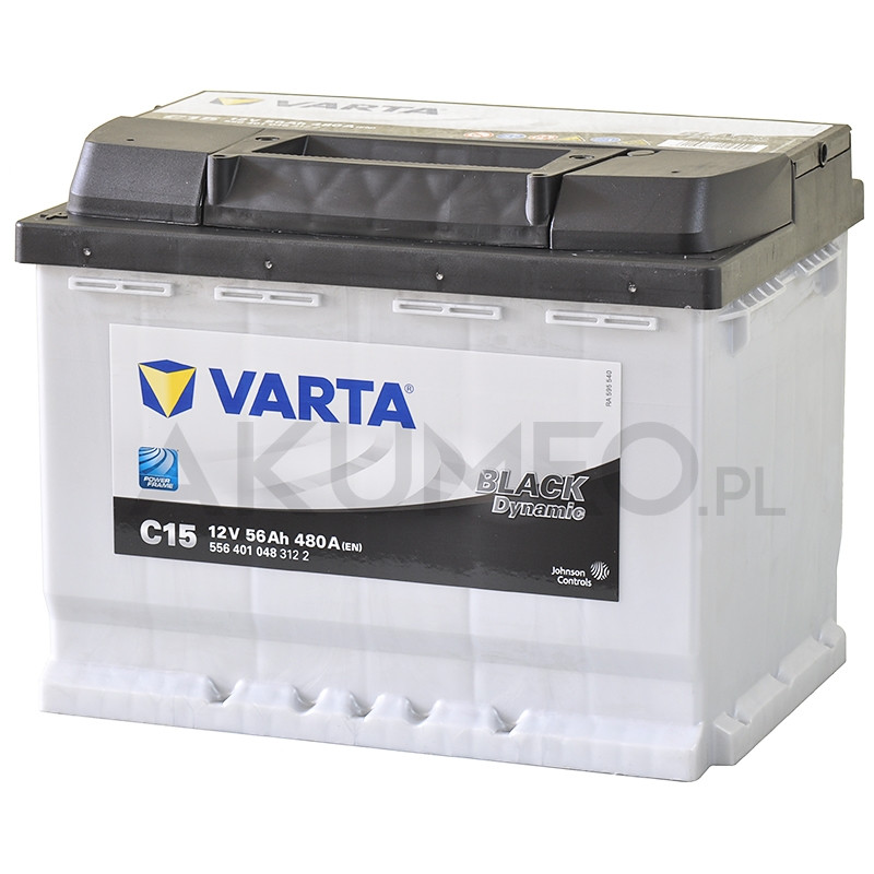 Akumulator Varta Black Dynamic C15 12V 56Ah 480A lewy+ Akumulator Varta Black Dynamic C15 12V 56Ah 480A lewy+