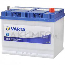 Akumulator Varta Blue Dynamic E23 12V 70Ah 630A JAP prawy+