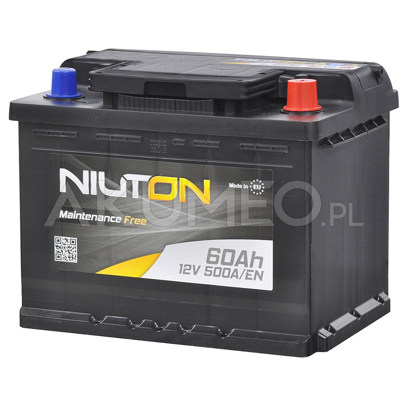 Akumulator Niuton NT60P500 12V 60Ah 500A prawy+