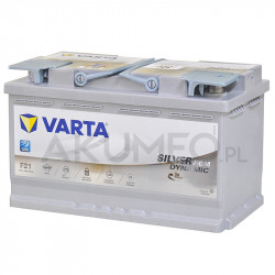 Akumulator Varta Silver Dynamic AGM F21 12V 80Ah 800A prawy+